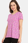 Rosaline Bloom Fest Knit Cotton Top - Phlox Pink — thumbnail 2